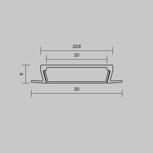 Алюминиевый профиль встраиваемый с накладным фланцем Maytoni Led Strip 632018 - фото 2