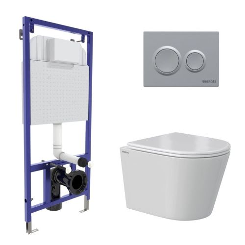 Комплект унитаз с инталляцией и клавишей смыва Berges NOVUM 043380