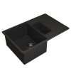 Кухонная мойка Uperwood Quartz Premium UPD-05 3910202119 80х50 цвет черный поверхность матовая