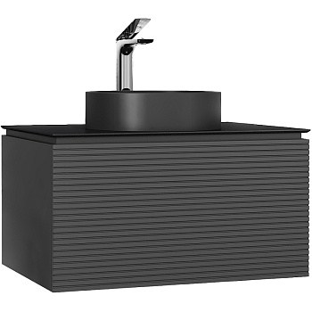 Тумба под раковину Jorno STONE Stn.01.80/P/A/JR 53х42х80 подвесная цвет антрацит