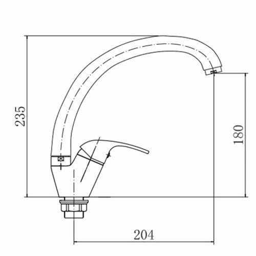 Смеситель для кухни Fashun A4115-2 на мойку хром - фото 3