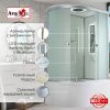 Душевая кабина AvaCan D D5012RLED 120х80 асимметричная с крышей ориентация правая