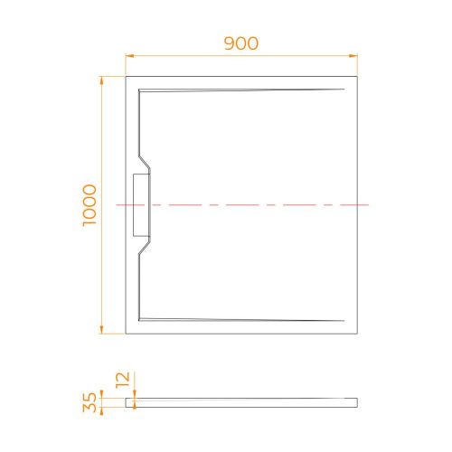 Душевой поддон из искусственного камня RGW STE 52342910-15 100х90 белый без ножек - фото 4