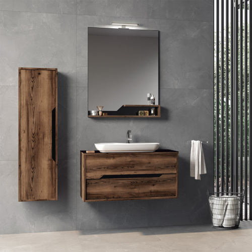 Тумба под раковину Orka Galia 3004162 100х50х50 цвет коричневый - фото 3