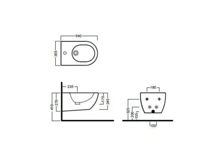 Биде подвесное Hatria FUSION A0Y1D902 цвет черный