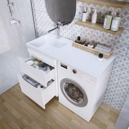 Тумба под раковину Grossman Вилар 125011 50х50 напольная цвет белый