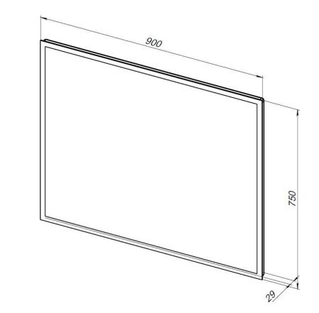 Зеркало с подсветкой Aquanet Оптима 00288966 90х80 подвесное