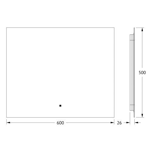 Зеркало в ванную Defesto GLOW DF 2513RH 60х50 - фото 2