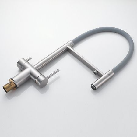 Смеситель для кухни Shevanik S178L на мойку сатин