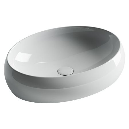 Раковина из сантехнического фарфора Ceramica Nova ELEMENT CN5033 60х40 накладная цвет белый без отверстий под смеситель