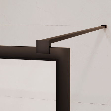 Душевая перегородка RGW Walk In 32101190-84 90х200 стекло с рисунком профиль черный