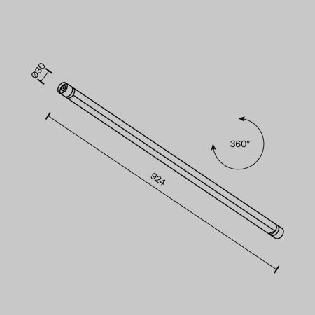 Трековый светодиодный светильник Maytoni Technical Basis (Базис) C147CL-L900-24W3K-B