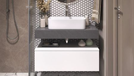Тумба Velvex UNIT tpUNI.80.H27.Y-223 80х50 подвесная цвет белый