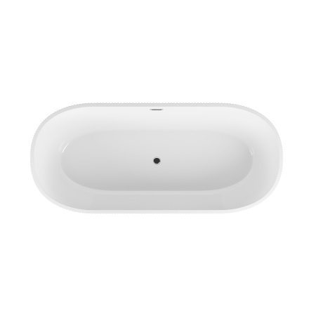 Ванна акриловая Grossman Forta GR-27021MB 170х75 отдельностоящая овальная с каркасом