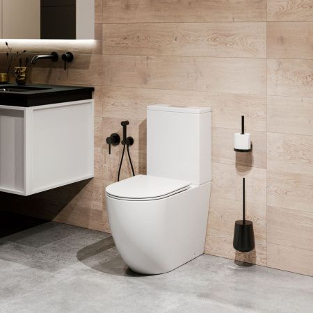 Унитаз напольный с бачком Grossman Торнадо GR-4494SQ белый с сиденьем микролифт безободковый смыв торнадо