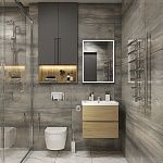 Тумба под раковину Art&Max TECHNO AM-Techno-700-2C-SO-LW674 70х50 подвесная цвет коричневый