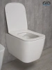 Унитаз подвесной Gid Cuadrado 62254Y белый с сиденьем микролифт безободковый