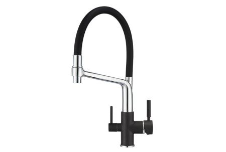 Смеситель для кухни Granula 0083, ЧЁРНЫЙ на мойку черный
