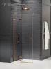 Душевой уголок New Trendy AVEXA Copper brushed EXK-3556 120х90 стекло прозрачное профиль медь брашированная без поддона