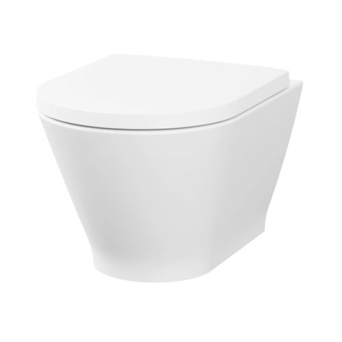 Унитаз подвесной Lavinia Boho Elegant 3308001R белый с сиденьем микролифт безободковый каскадный смыв