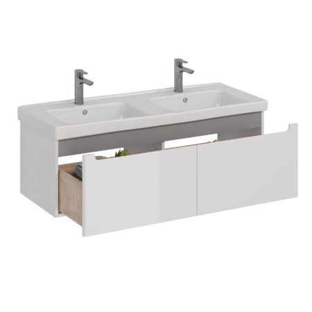 Тумба под раковину LeMark Buno mini LM05BM125T 120х40 подвесная цвет белый