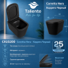 Унитаз подвесной Taliente Correto CR25200 Nero черный с сиденьем микролифт безободковый душевой смыв