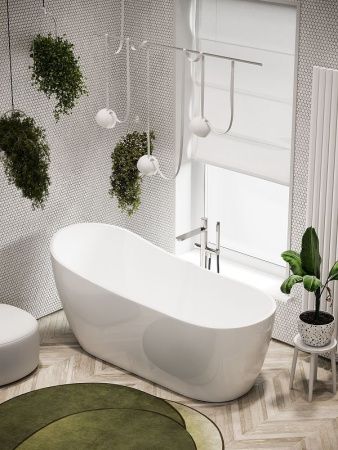 Ванна акриловая Sancos Perla FB06 170х70 отдельностоящая овальная с каркасом