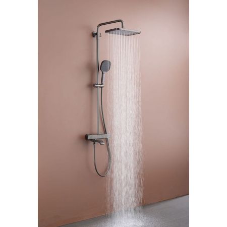 Душевая стойка Raglo R22 R22.26.09 настенная цвет серый с термостатом