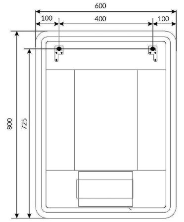 Зеркало с подсветкой 1MarKa Amour Ц0000007710 80х60 подвесное