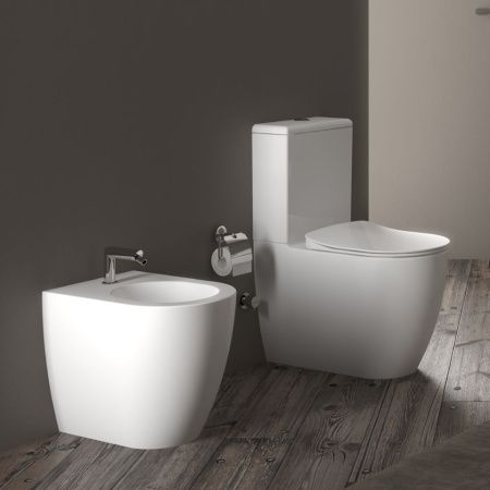 Чаша унитаза напольная Creavit Free FE360-00CB00E-0000 цвет белый без бачка без сиденья душевой смыв