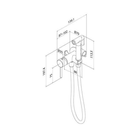 Гигиенический душ со смесителем Iddis Axes 005GMR0i08 серый