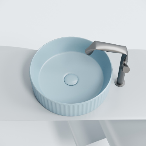 Раковина Ceramica Nova ELEMENT 36 см CN6057ML накладная цвет голубой матовый - фото 5