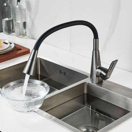 Смеситель для кухни Raffine F313T-3 на мойку оружейная сталь