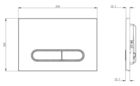 Клавиша смыва Boheme 667-B черный