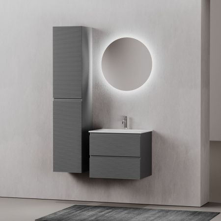 Тумба под раковину Sancos FOLK FL60GS 60х40 подвесная цвет серый