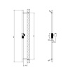 Душевая штанга Gessi Anello 63485#299 цвет черный