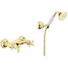 Смеситель для ванны и душа Webert Ottocento OT760101010 настенный золото