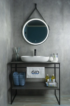 Раковина керамическая Gid Lago 51156 60х40 накладная цвет белый 1 отверстие под смеситель