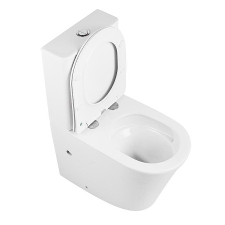 Унитаз-компакт напольный с бачком Тритон Corso Щ0000060998 белый с сиденьем микролифт безободковый смыв торнадо