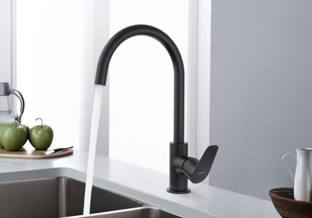 Смеситель для кухни Aquatek БЕТТА AQ1182MB на мойку черный