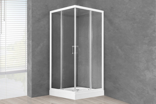 Душевой уголок Royal Bath HP RB80HP-T 80х80 стекло прозрачное профиль белый