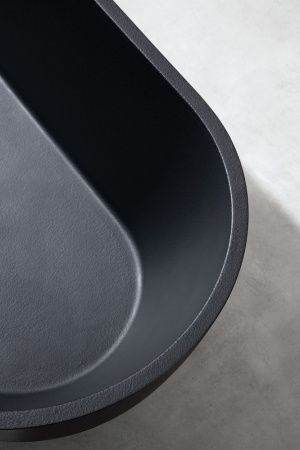 Ванна из искусственного камня Abber Frankfurt AM9941B 170х75 отдельностоящая овальная с каркасом