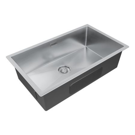 Кухонная мойка Paulmark ALLER 74 UNI PM807444-BS 70х40 цвет серый поверхность брашированная