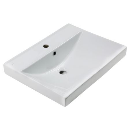 Раковина из сантехнического фарфора Melana 8056A-805 60х50 встраиваемая цвет белый 1 отверстие под смеситель