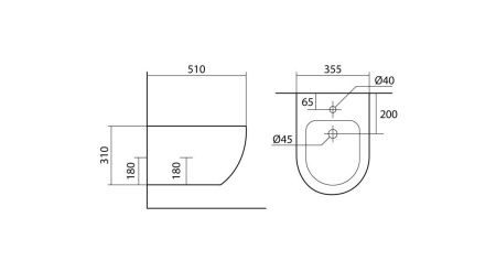 Биде подвесное Aquatek ЕВРОПА AQ1016-MW цвет белый