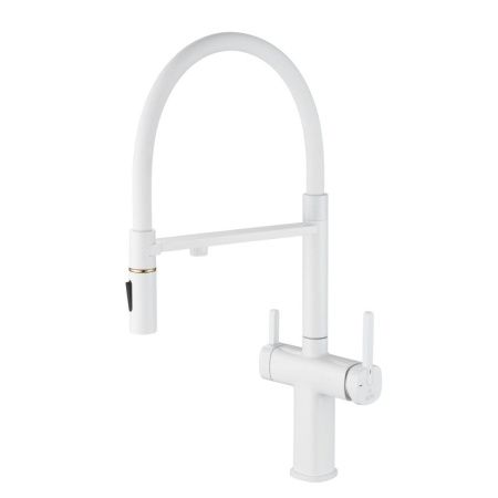 Смеситель для кухни Rose R358C на мойку белый