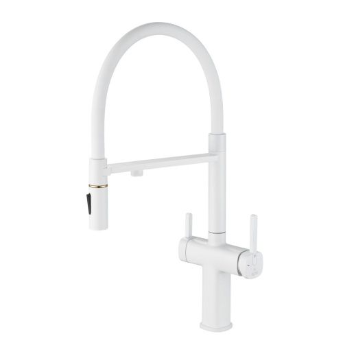 Смеситель для кухни Rose R358C на мойку белый - фото 2