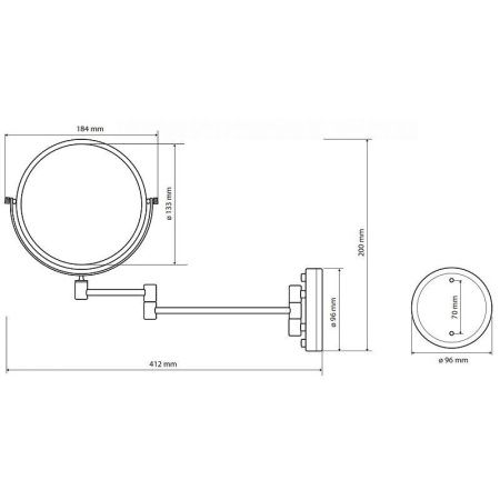 Косметическое зеркало Bemeta RETRO 106101697