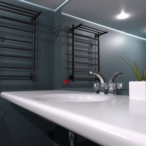 Полотенцесушитель Маргроид Вид 10 10-8050-1051-9005R 53х80 электрический черный матовый - фото 3