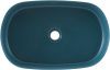 Раковина керамическая Allen Brau Fantasy 4.11022.PT 60х40 накладная цвет зеленый без отверстий под смеситель